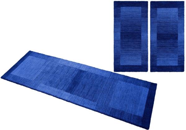 THEKO Bettumrandung Gabbeh Super, Handweb Teppich, Bordüre, reine Wolle, handgewebt, Höhe 9 mm, (3-tlg), Bettvorleger, Schlafzimmer, Läufer-Set Bild 1