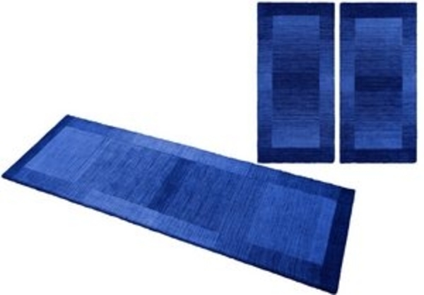 THEKO Bettumrandung Gabbeh Super, Handweb Teppich, Bordüre, reine Wolle, handgewebt, Höhe 9 mm, (3-tlg), Bettvorleger, Schlafzimmer, Läufer-Set Bild 6