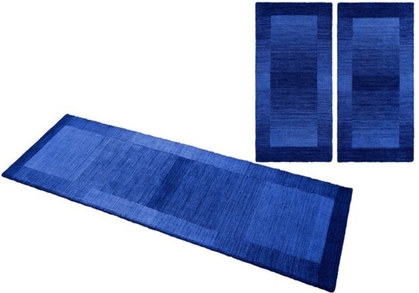 THEKO Bettumrandung Gabbeh Super, Handweb Teppich, Bordüre, reine Wolle, handgewebt, Höhe 9 mm, (3-tlg), Bettvorleger, Schlafzimmer, Läufer-Set Bild 4