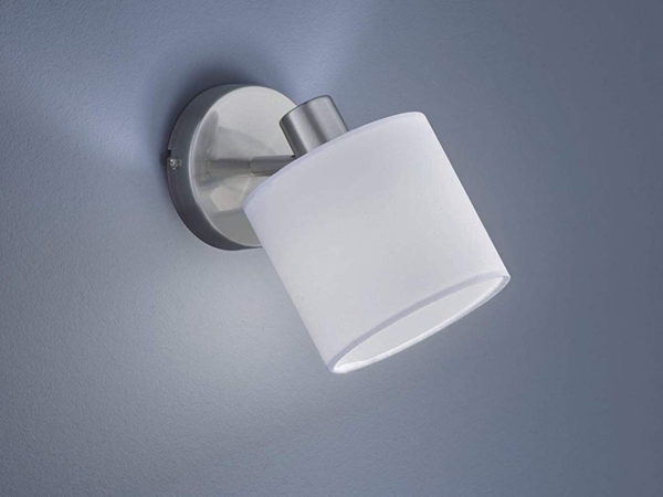 Wandleuchte, silber-weiß, Spot verstellbar, H 19 cm, TOMMY