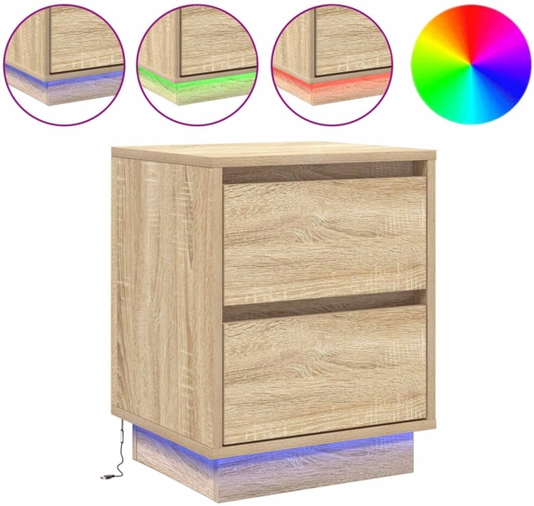 vidaXL Nachttisch Sonoma-Eiche 39 x 34,5 x 50 cm Holzwerkstoff 869614