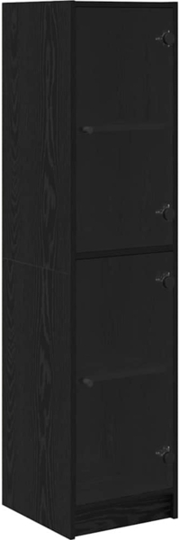 vidaXL Highboard Schwarz Eichen-Optik 35 x 37 x 142 cm Holzwerkstoff 882903