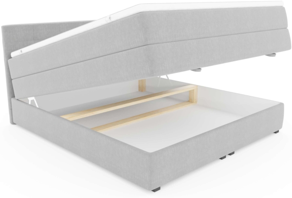 99rooms Madagaskar Boxspringbett Strukturstoff INARI Minze 140x200 cm Bonell-Federung Bild 3