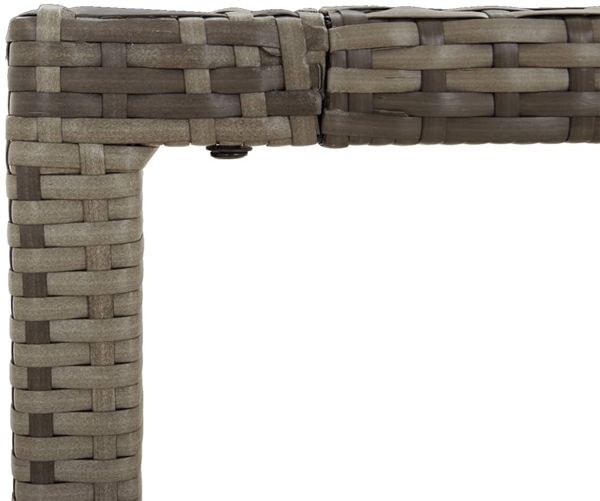vidaXL Gartentisch mit Glasplatte Grau 150x90x75 cm Poly Rattan 319900 Bild 6