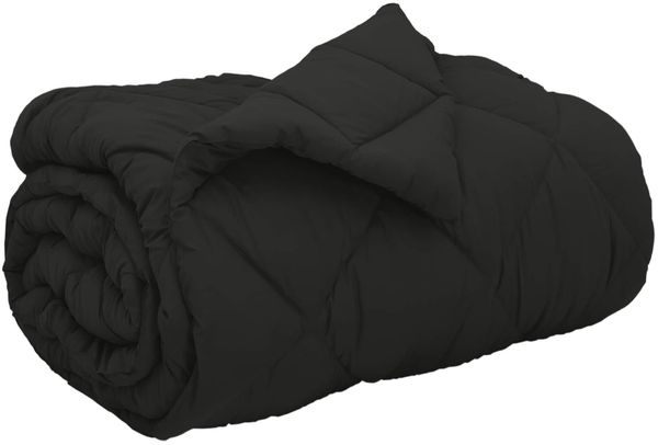 vidaXL Winterbettdecke Schwarz 135 x 220 cm Mikrofaser 42025709 Bild 2