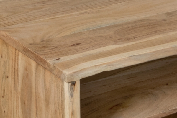 Couchtisch mit Ablage Akazie massiv 130 x 70 x 45 cm naturfarben DAHLIA 87070391 Bild 4