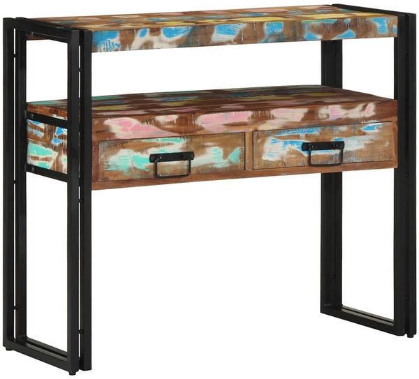 vidaXL Konsolentisch 90 x 33 x 75 cm Massives upgecyceltes Holz 4102744