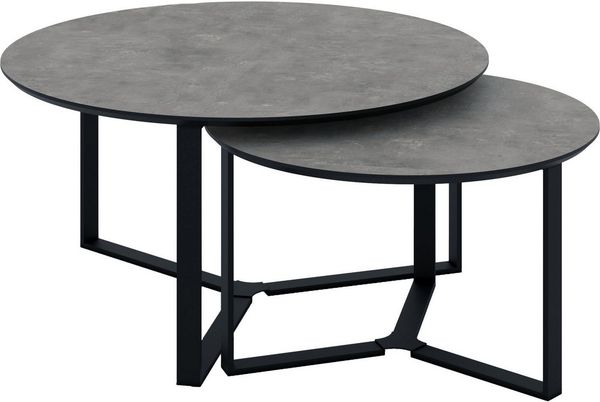 HELA Couchtisch MASSA (Set, 2-St), 2er Set, Gestell rechteckig, Melamin mit Schweizer Kante