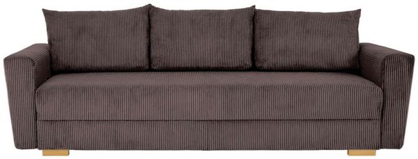 INOSIGN 3-Sitzer MAGHERA mit Bettfunktion und Bettkasten, mit Wellenunterfederung, Cord und Struktur-Bezug, B/H/T 230/92,5/79 cm