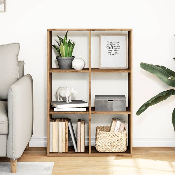 vidaXL Raumteiler-Bücherregal Artisan-Eiche 69,5x29x103,5 cm 858020 Bild 3