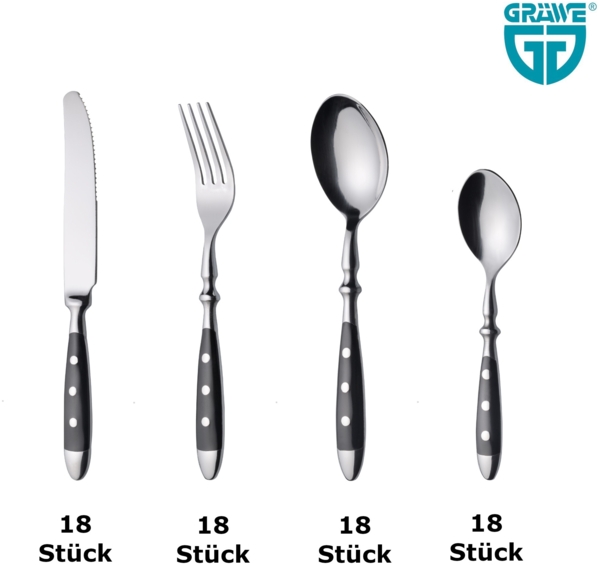 Besteckkasten, Serie Nürnberg schwarz 72-teilig Bild 2