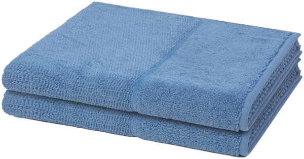 Möve for frottana Pearl 2 tlg. Frottier-Set - 2 X Duschtuch (67 X 140cm) - 500 g/m² - Cornflower