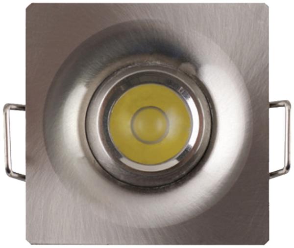 10x LED Mini Spot Einbustrahler inkl. Trafo 2W Eckig Edelstahl (matt) Neutralweiß Bild 4