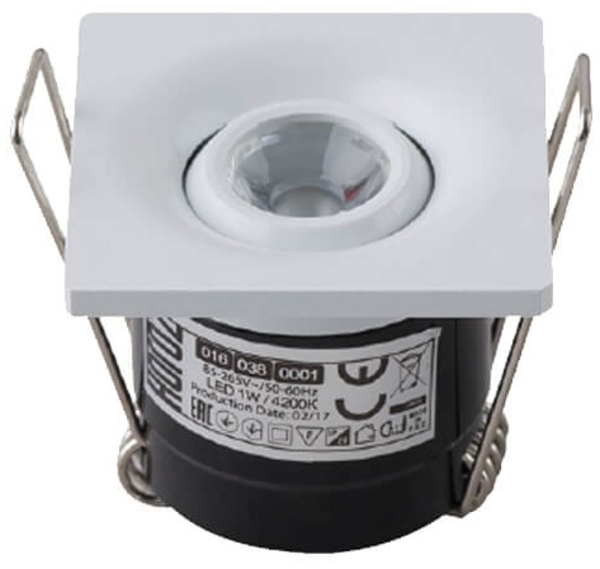 10x LED Mini Spot Einbustrahler inkl. Trafo 2W Eckig Edelstahl (matt) Neutralweiß Bild 2