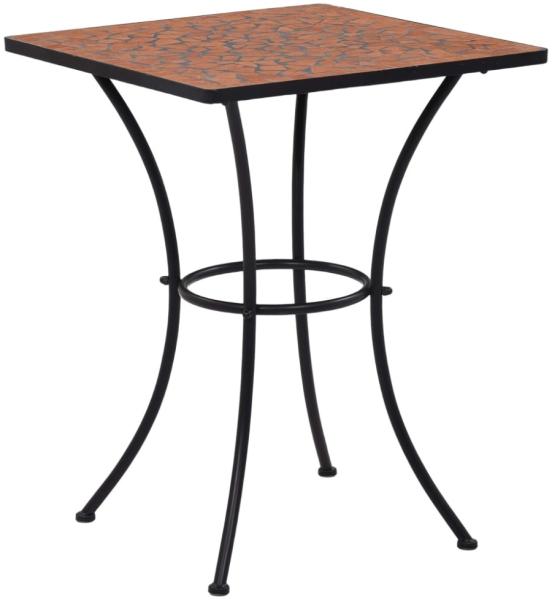 vidaXL Mosaik-Bistrotisch Terrakottarot 60 cm Keramik 46705