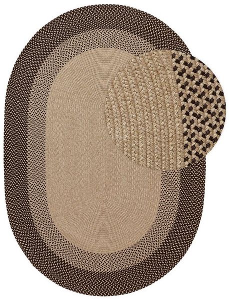 benuta Outdoorteppich Nandi, oval, Höhe: 5 mm, In- & Outdoorteppich, Robust für Garten, Terrasse, Balkon, Küche