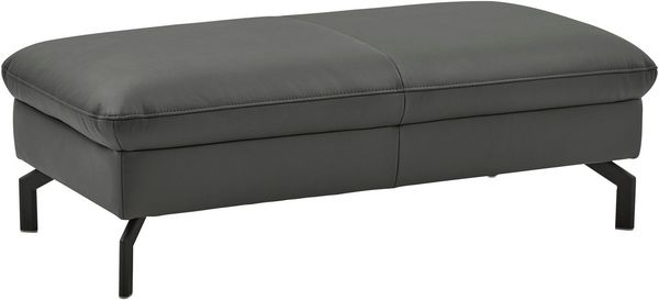 Die PlanBar Hocker PN-EM20028, hochwertiges Glattleder, stylische Metallfüße