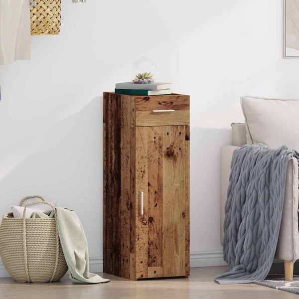 vidaXL Sideboard mit Schubladen Altholz 30 x 42,5 x 93 cm 868749