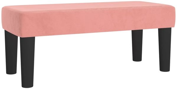 vidaXL Boxspringbett mit Matratze Rosa 80x200 cm Samt 3137694 Bild 7