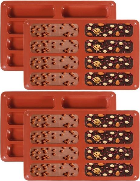 FELIXLEO Silikonform Müsliriegel Backform Silikonform, Wiederverwendbare Silikon, (4-tlg)