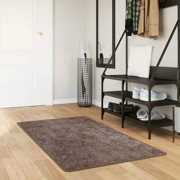 vidaXL Teppichläufer MARSA Grau 80 x 200 cm Polyester und PVC 42023192