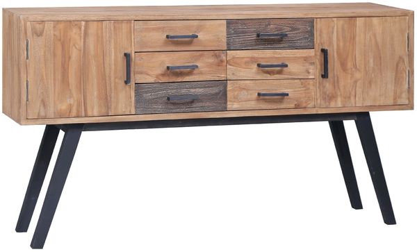 vidaXL Beistellschrank 110x30x75 cm Massivholz Teak 285314