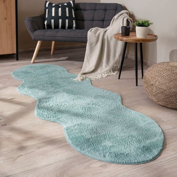 Paco Home Fellteppich Pelt 640, fellförmig, Höhe: 16 mm, Kunstfell, Uni Farben, sehr weicher Flor