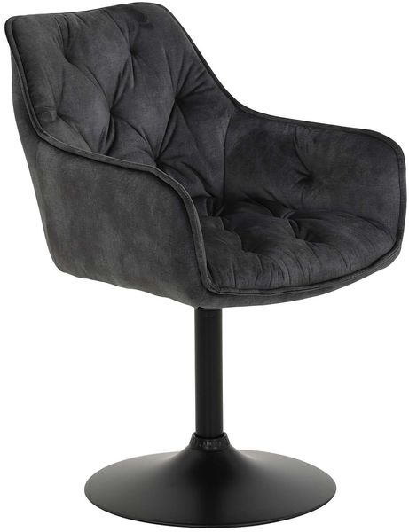 Sesselstuhl Birte - Samtvelour Vintage Anthrazit