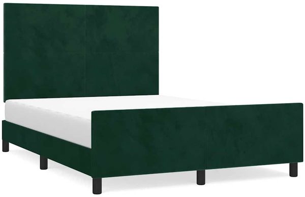Doppelbett, Bettgestell Modernen ohne Matratze Dunkelgrün 140x190 cm Samt d2348e