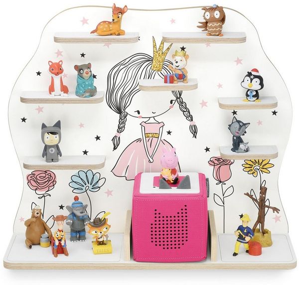 stadtecken Kinderregal Blumenprinzessin, Regal für die Toniebox und ca. 50 Tonies