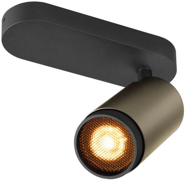 SLV GRIP! L, SPOT CL, single, QPAR51, Deckenaufbauleuchte, zylindrisch, 1 x max. 6 Watt, bronze - Wand- und Deckenleuchten