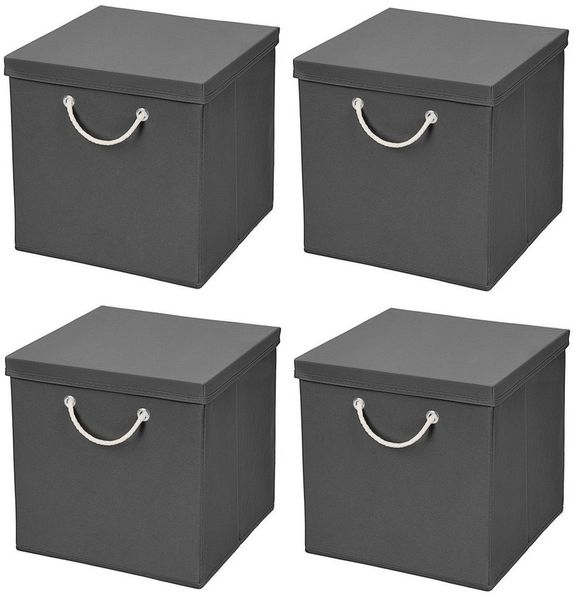 StickandShine Faltbox 4 Stück 30x30 cm perfekt für KALLAX – 19 trendige Farben zur Auswahl