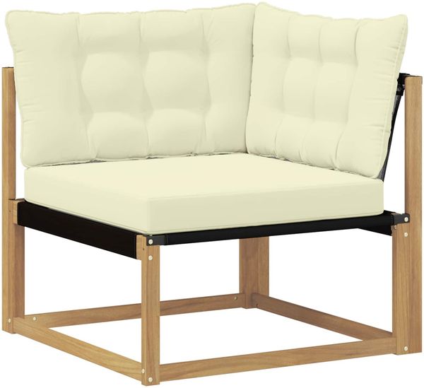 vidaXL Outdoor-Sofagarnitur mit Kissen 11 pcs Weiß und Creme 3389148 Bild 6