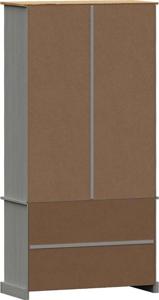 Bücherregal | Standregal Grau 85x35x170 cm Massivholz Kiefer Bild 7