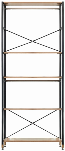 Regal mit 5 Böden und 2 Kleiderstangen 85 x 210 x 30 cm