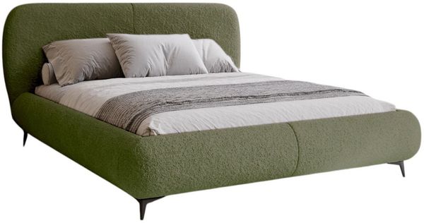 Compleo Polsterbett mit gepolstertem Kopf- & Fußteil, Bett mit Bettkasten Japandi-Stil