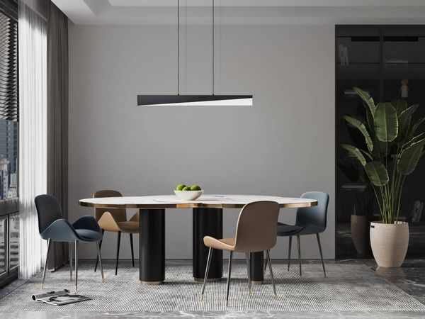 Eglo 99562 LED Hängeleuchte ISIDRO schwarz satiniert L:79,5 B:6 H:110cm dimmbar 3000K