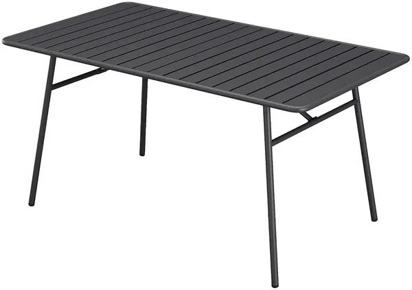 Vente-unique - MIRMANDE Garden dining set Metall Grau - B 100 cm x H 75 cm x L 200 cm