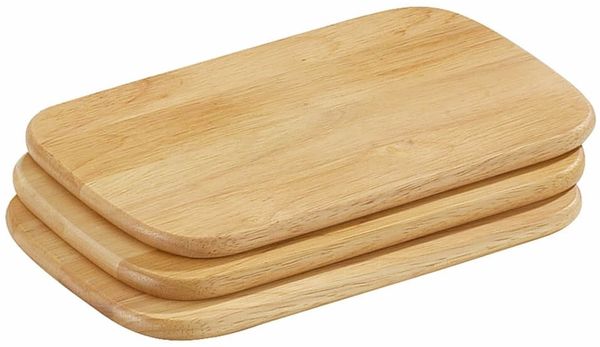 Zassenhaus 3er-Set Frühstücksbretter 22x15 cm eckig