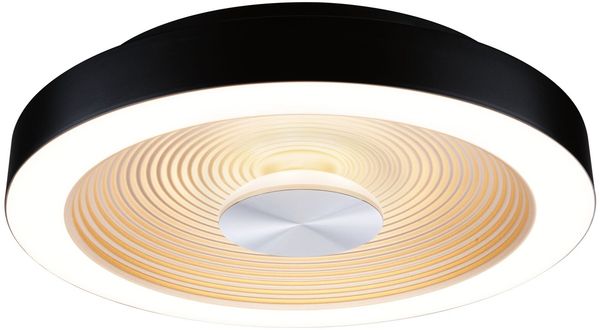 Paulmann 71178 LED Deckenleuchte Volea 32cm 3000K dimmbar Schwarz Gold IP44