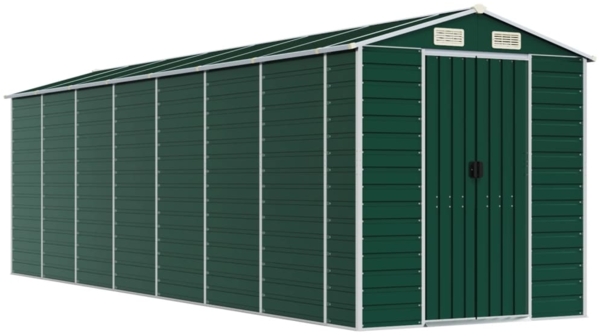 vidaXL Gerätehaus Grün 191x640x198 cm Verzinkter Stahl 3188237