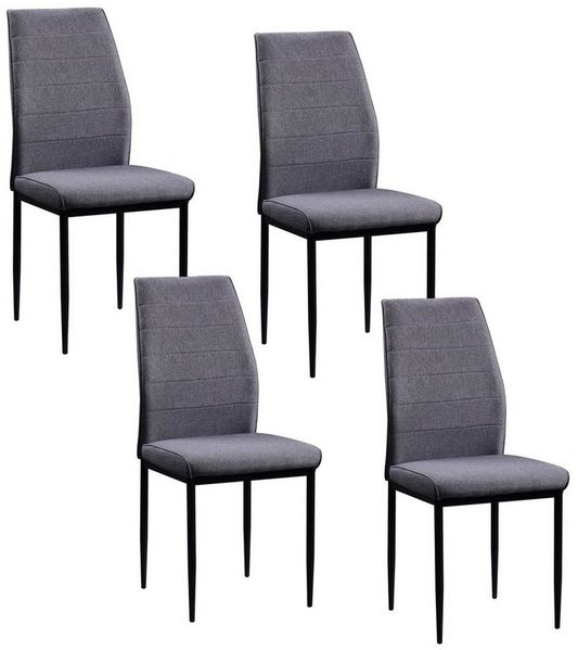 HTI-Living Esszimmerstuhl Stuhl Madison Webstoff Grau (Set, 4 St), Esszimmerstuhl