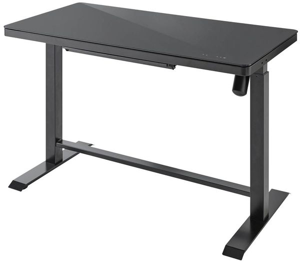 Schreibtisch LIFT4HOME, schwarz, 120x72-120x60 cm