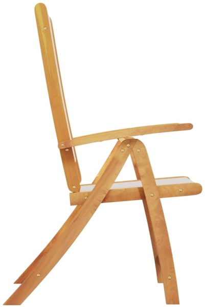 vidaXL Gartenstühle 2 Stk. Klappbar Massivholz Akazie und Textilene 4008421 Bild 4