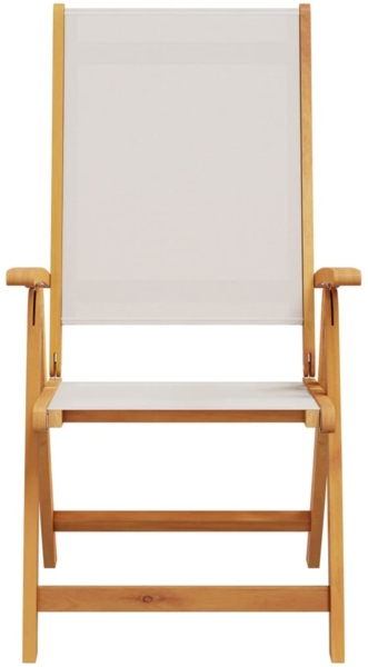 vidaXL Gartenstühle 2 Stk. Klappbar Massivholz Akazie und Textilene 4008421 Bild 3