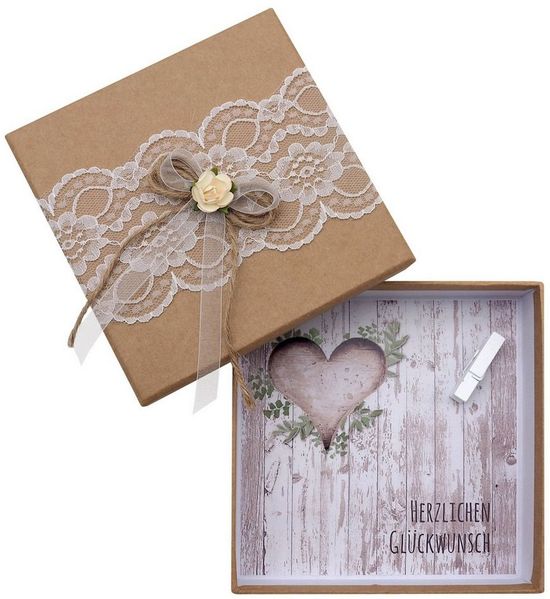 ZauberDeko Geschenkbox Geldgeschenk Verpackung Natur Vintage Hochzeit Kommunion Konfirmation Bild 2