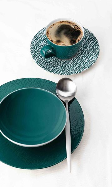 Seltmann Weiden Life Fashion Milchkaffeetasse mit Untertasse 370 ml 6er Set - Trendy Petrol Bild 2