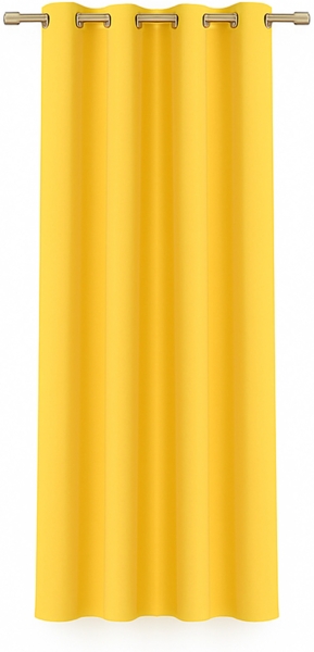 Bestlivings Blickdichte, Gardine mit Ösen, in vielen Größen und Farben Gelb 140x245 cm