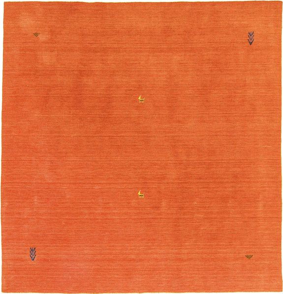 Gabbeh Teppich - Indus »Agra« 200 x 200 cm - orange - quadratisch