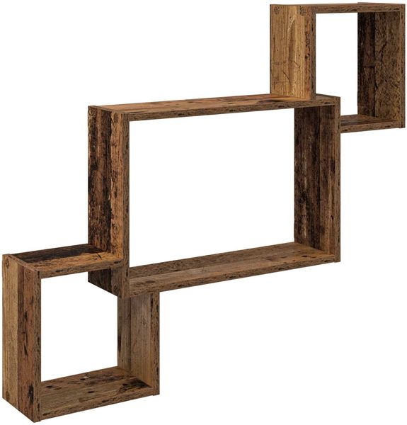 vidaXL Wandregal Wandhalterung Altholz 91,5 x 15 x 76 cm Holzwerkstoff 8012122